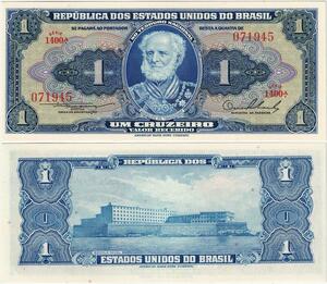Q5294 Banknote Brazil 1 Cruzeiro Machado de Assis Escola Naval 1958 - Offer