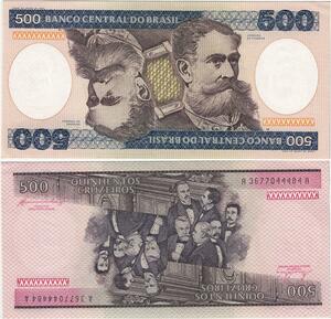 Q5305 Banknote Brazil 500 Cruzeiros novos Deodoro da Fonseca 1981-85 -Offer