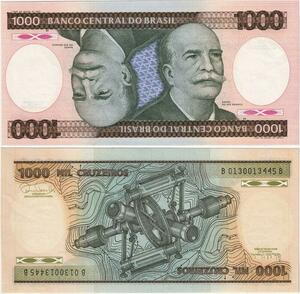 Q5307 Banknote Brazil 1000 Cruzeiros José Maria da Silva Paranhos 1978-79