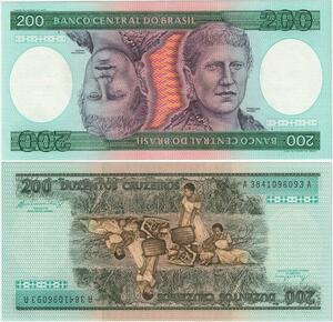 Q5313 Brazil 200 Cruzeiros Princesa Isabel Abolition of slavery 1981-84