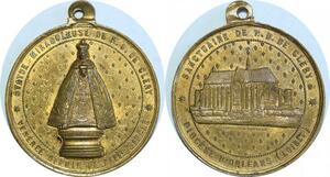 Q6488 Médaille Notre Dame de Clery Sanctuaire Diocèse Orléans SUP
