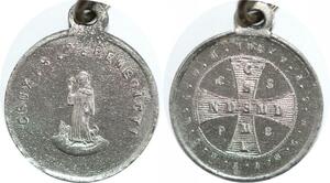 Q6597 Medal Vatican Papal States St Benoit Benedictvs AU