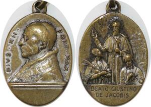 Q6607 Medal Vatican Papal States Beato Giustino De Jacobis Pie XI 