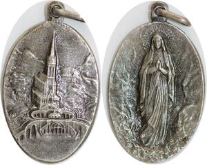 Q6619 Medal Vatican Papal States Vierge Marie Silvered AU  