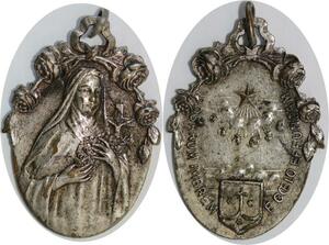 Q6631 Médaille St Thérèse Ordre du Carmel Silvered -> Make offer