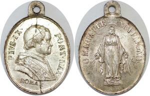 Q6644 Medal Vatican Papal States Pius IX Ponte Max Rome 1830 AU ->Make Offer