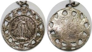 Q6646 Medal Vatican Papal States Virgin Maria Marie Silvered