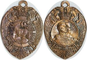 Q6652 Rare Medal Serbie Roi Pierre I Alexandre 1916 AU