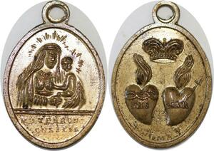 Q6670 Rare Medal Vatican Papal States Coeur Marie Jesus IHS