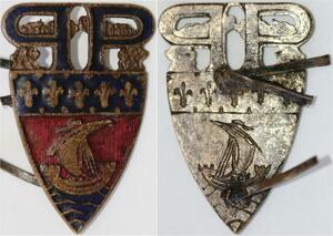 Q6672 Médaille Shield Boat Paris Flutuat Nec Mergitur