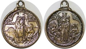 Q6677 Médaille St Jean St Martin de Tours Vierge Marie  