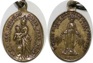 Q6698 Médaille O Marie Priez pour nous Vierge Marie 