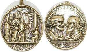 Q6703 Rare Medal Vatican Papal States St Peter archbishop  Roma anno 7 8 ?