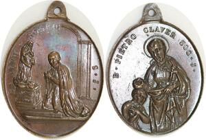 Q6710 Rare Medal Vatican Papal States St Peter Claver B Alph Rodrig UNC