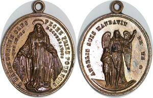 Q6712 Médaille Vierge Marie Angelis Suis Mandavit De Te Virgin Mary Angel AU