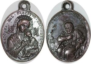 Q6713 Médaille St Alphonse Madonna Marie Jesus Christ Soccorso AU