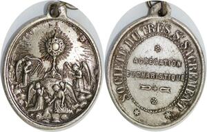 Q6724 Rare Médaille Franc Maconnerie Sociétés St Sacrement Paris