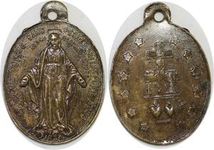 Q6728 Médaille O Marie Concue pour nous 1830 Coeurs > Make Offer