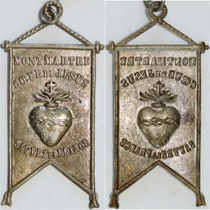 Q6731 Médaille Coeur Jesus Sacré Coeur Sauvez la France Montmartre > Offer