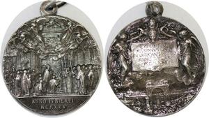 Q6736 Medal Vatican Papal States Pope Pie XI Jubilee 1925 Silvered > Offer