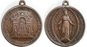 Q6740 Medaille Maria Notre Dame de Fourvières Lyon Custodem Civitatis XIX