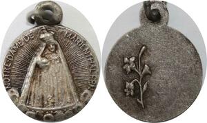 Q6811 Médaille Notre-Dame de Marienthal Haguenau 67 Madonna Silvered > Offer