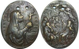 Q7012 Rare Medal Vatican Papal States Roma Maria Apotres 17th century >Offer