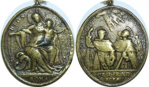 Q7013 Rare Medal Vatican Papal States Roma Maria S Vinc Fer 17th century