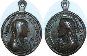 Q7015 Rare Medal Vatican Papal States Mater Maria Salvatoris Mundi 17-18th C