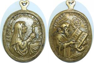 Q7022 Rare Medal Vatican Papal St Pater Benedictvs Sancta Scholar Tica