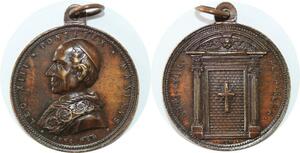 Q7068 Medal Vatican Papal States Leo XIII Anno Jubilee Alma 1900 Roma UNC