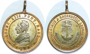 Q7071 Medal Vatican Papal States Leone XIII Pont Max 1887 AU > Make Offer