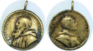 Q7074 Rare Medal Vatican Papal States St Benedictvs Abbas Peterborough 1681