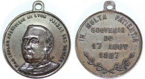 Q7081 Médaille Monseigneur Foulon Archevêque Lyon Primat Gaules 1887 SUP  