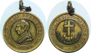 Q7093 Medal Vatican Papal States Leone XIII Pont Max 1887 AU > Make Offer