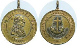 Q7094 Medal Vatican Papal States Leone XIII Pont Max 1887 AU > Make Offer