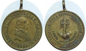 Q7096 Medal Vatican Papal States Leone XIII Pont Max 1888 > Make Offer