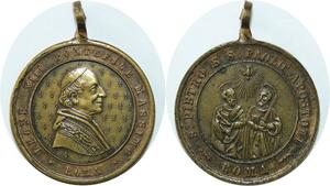 Q7101 Medal Vatican Papal States Leone XIII St Peter St Paul Rome UNC >Offer