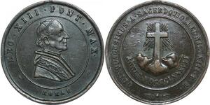 Q7103 Medal Vatican Papal States Leone XIII Pont Max 1887 > Make Offer