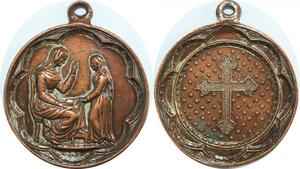 Q7106 Medal Vatican Papal States vierge Marie Croix de Jesus AU > Make Offer