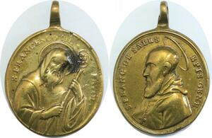 Q7115 Rare Medal Vatican Papal States St François de Sales arc. Genève