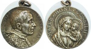 Q7818 Medaglia Vatican Papal States Benedictvs XV 1914 1922 Mater Silver