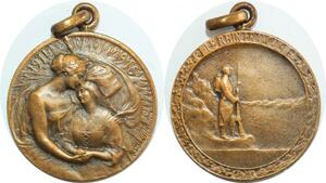 Q7824 France Médaille WWI Alsace Le Rhin Francais 1914 1916 SUP > Offer