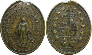 Q7841 Médaille France O Marie Vierge Marie 1830 coeurs > Make Offer