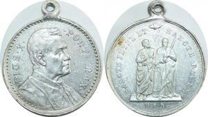 Q7865 Medaglia Vatican Papal States Pius X St Peter & St Paul Rome AU