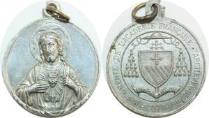 Q7872 Médaille Archevèque Mans Monseigneur Grente Jesus Coeur SUP > Offer