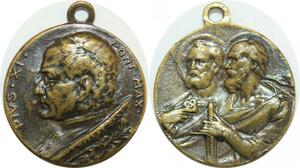 Q7873 Medaglia Vatican Papal States Pius XI St Peter St Paul  1922 1939   