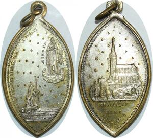 Q7878 Médaille Notre Dame de Lourdes Basilique AU > Make Offer