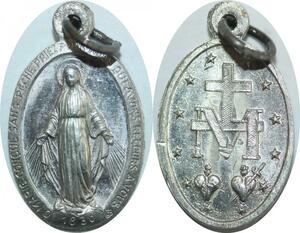 Q7884 Médaille France O Marie Vierge Marie 1830 coeurs UNC > Make Offer