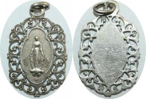 Q7890 Médaille Vierge Marie Pendentif Silvered > Make Offer